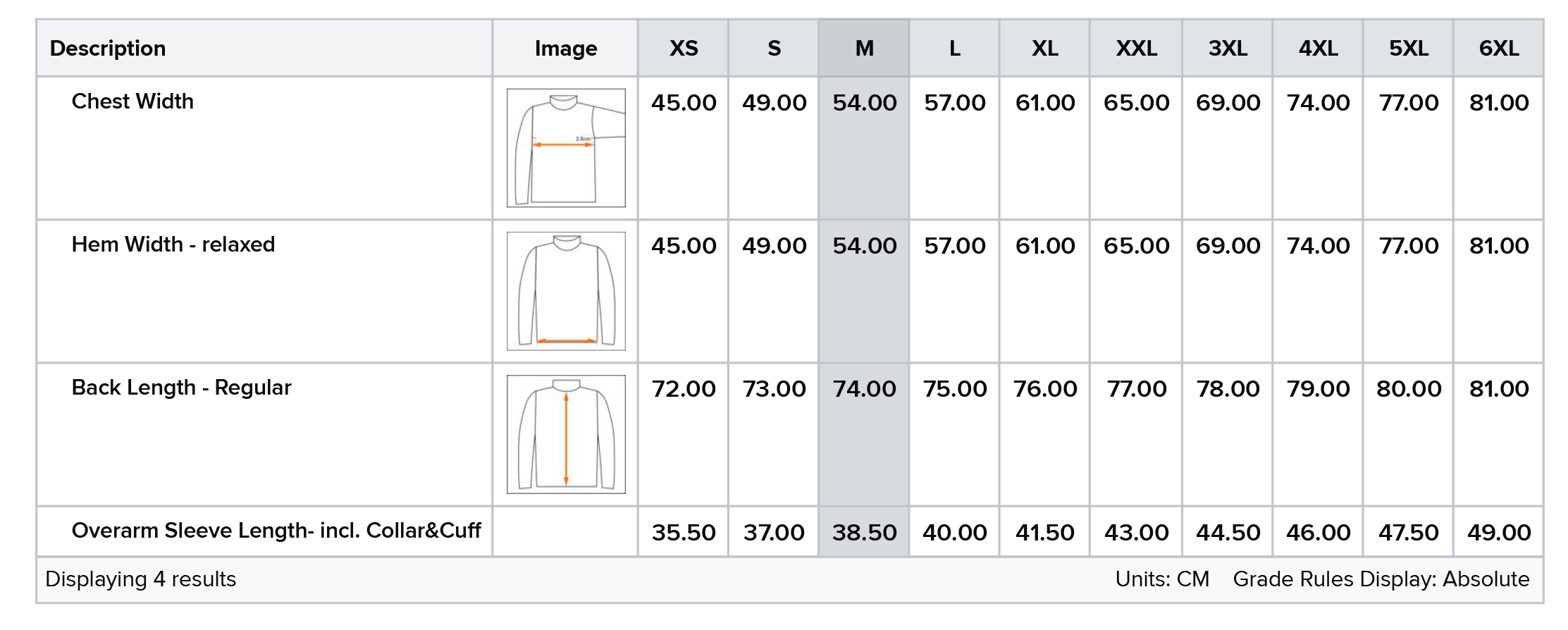 T720-Size-Chart---Dimensions